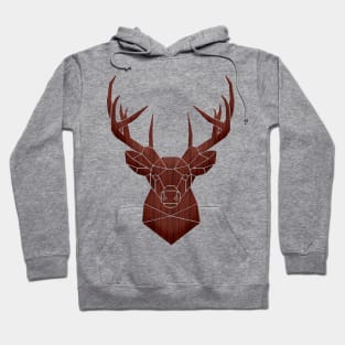 Geometric Wood Grain Deer Hoodie